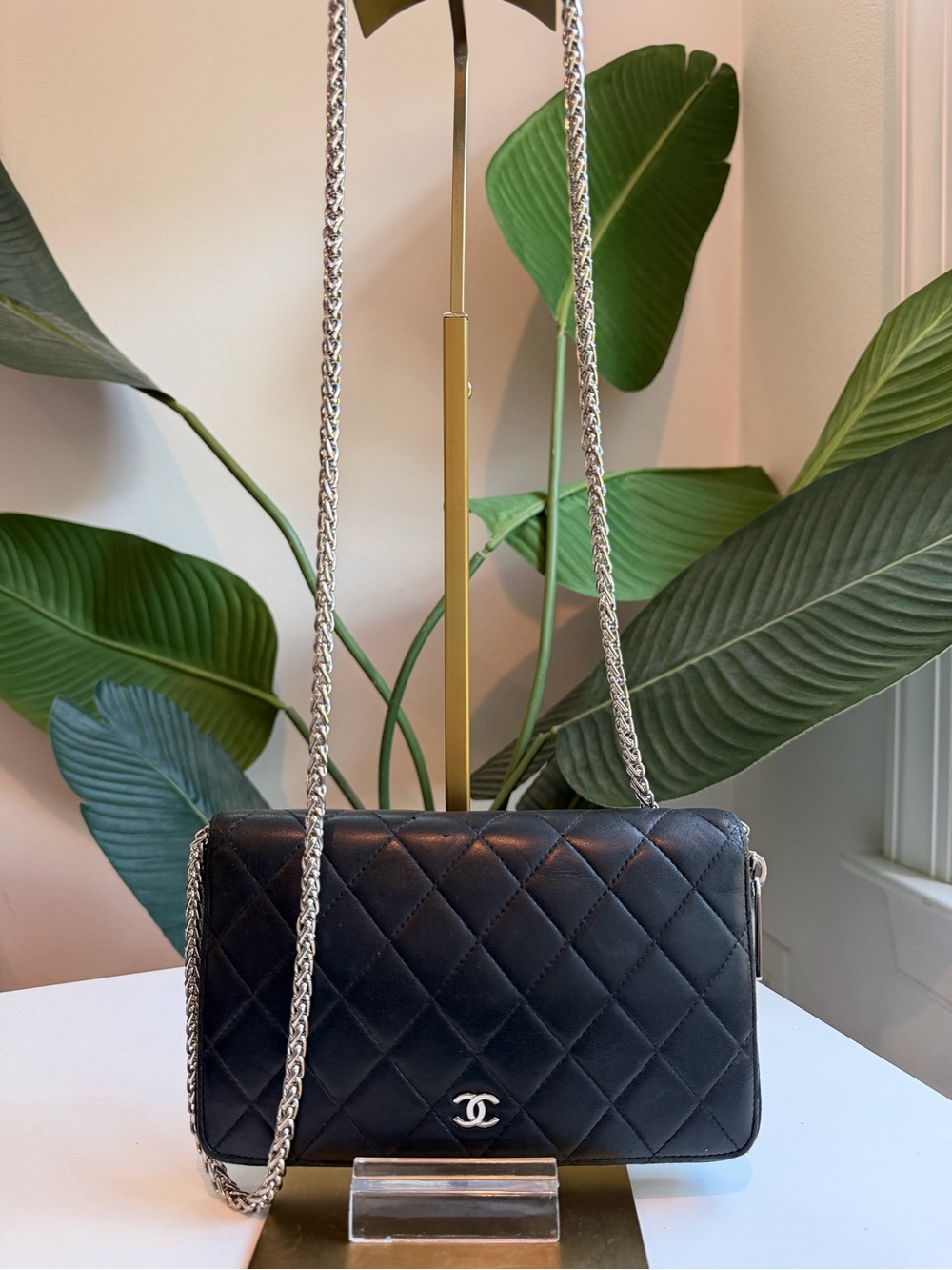 Chanel ‘Black Quilted Lambskin Leather Wallet’